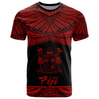 Fiji Polynesian T Shirt Fijian Pride Red Version Unisex Red - Polynesian Pride