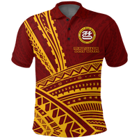 Tafuna High School American Samoa Pride Polo Shirt LT12 Unisex Red - Polynesian Pride