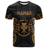 Polynesian Hawaii T shirt Hawaiian Spirit Gold Unisex Gold - Polynesian Pride