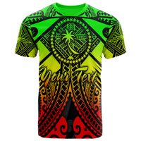 Chuuk Custom T Shirt Reggae Seal with Polynesian Tattoo Unisex Reggae - Polynesian Pride