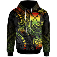 Wallis and Futuna Custom Hoodie Reggae Turtle Unisex Reggae - Polynesian Pride