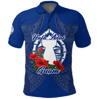 Hafa Adai Guam Legend Polo Shirt LT12 Unisex Blue - Polynesian Pride