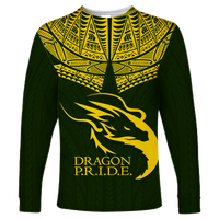 Hawaii Honokaa High & Intermediate School Long Sleeve Shirt - LT12 Unisex Green - Polynesian Pride