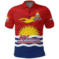 Kiribati 43rd Independence Celebrations Polo Shirt LT12 Unisex Blue - Polynesian Pride