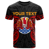 Tahiti Polynesian Custom T Shirt Tahitians Spirit Unisex Red - Polynesian Pride