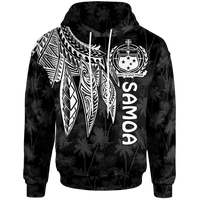 Samoa Hoodie Polynesian Wings (White) Unisex White - Polynesian Pride