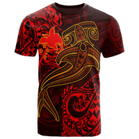 Papua New Guinea T Shirt Red Shark Polynesian Tattoo Unisex Red - Polynesian Pride