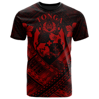 Tonga Polynesian T Shirt Tonga Red Seal Camisole Hibiscus Style Unisex Blue - Polynesian Pride