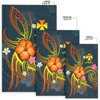 Wallis and Futuna Polynesian Area Rug - Legend of Wallis and Futuna (Blue) - Polynesian Pride