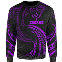 Kosrae Polynesian Sweater - Purple Tribal Wave Unisex Purple - Polynesian Pride