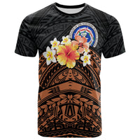 Northern Mariana Islands Custom T shirt Tribal Pattern Hibiscus Unisex Black - Polynesian Pride
