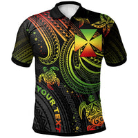 Wallis and Futuna Custom Polo Shirt Reggae Turtle Unisex Reggae - Polynesian Pride
