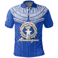 Northern Mariana Islands Alamagan Polo Shirt LT12 Unisex Blue - Polynesian Pride