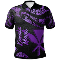 Hawaii Kanaka Maoli Polo Shirt Polynesian Tattoo Purple Version Unisex Purple - Polynesian Pride