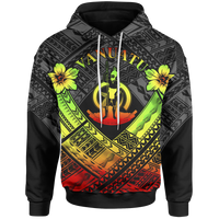 Vanuatu Polynesian Hoodie Vanuatu Reggae Seal Camisole Hibiscus Style Unisex Reggae - Polynesian Pride