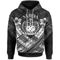 Samoa Polynesian Hoodie Samoa White Seal Camisole Hibiscus Style Unisex White - Polynesian Pride
