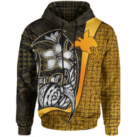 Papua New Guinea Polynesian Hoodie Gold Turtle with Hook Unisex GOLD - Polynesian Pride
