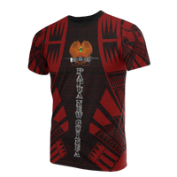 Papua New Guinea T Shirt Papua New Guinea Coat Of Arms Polynesian Tattoo Red Style Unisex Red - Polynesian Pride