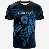 American Samoa Polynesian Custom T Shirt Legend Blue Version Unisex Blue - Polynesian Pride