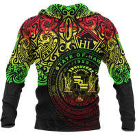 Polynesian Hawaii Hoodie Pride of Hawaii (Reggae) Unisex BLACK - Polynesian Pride
