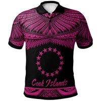 Cook Islands Polo Shirt Polynesian Tattoo Pink Version Unisex Pink - Polynesian Pride