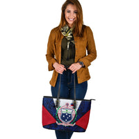 Samoa Polynesian Leather Tote Bag - Legend of Samoa - Polynesian Pride