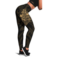 Fiji Polynesian Women's Leggings - Gold Pineapple - Polynesian Pride