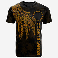 Cook Islands T Shirt Polynesian Wings (Golden) Unisex Golden - Polynesian Pride