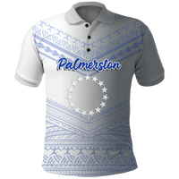 (Custom Personalised) Palmerston Cook Islands Pride Polo Shirt - LT12 Unisex White - Polynesian Pride