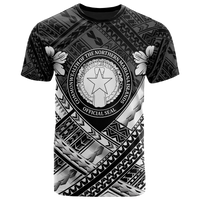 Northern Mariana IslandsT Shirts CNMI Seal Camisole Hibiscus Style (White) Unisex Art - Polynesian Pride