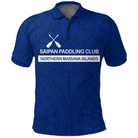 Custom Saipan Paddling Club Spc Polo Shirt LT12 Unisex Blue - Polynesian Pride