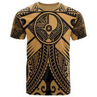 YAP T Shirt Gold Seal with Polynesian Tattoo Unisex Art - Polynesian Pride