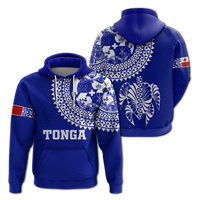 Tonga Hoodie Tongan Blue Turtle LT12 Hoodie Blue - Polynesian Pride