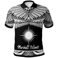Marshall Islands Polo Shirt Polynesian Tattoo White Version Unisex White - Polynesian Pride