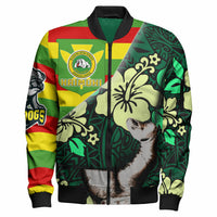 Hawaii Kaimuki High School Polynesian Patronage Bomber Jacket - Kaimuki High School Bloods In My Veins LT10 Unisex Green - Polynesian Pride