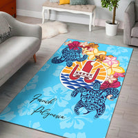 French Polynesia Area Rug - Tropical Style Blue - Polynesian Pride