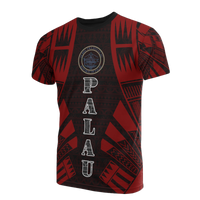 Palau T Shirt Palau Seeal Polynesian Tattoo Red Style Unisex Red - Polynesian Pride