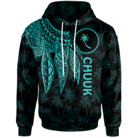 Chuuk Hoodie Polynesian Wings (Turquoise) Unisex Turquoise - Polynesian Pride