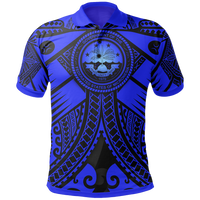 FSM Polo Shirt Blue Seal with Polynesian Tattoo Unisex Blue - Polynesian Pride