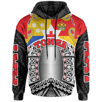 Tonga Polynesian Hoodie MMT Space Style Unisex Black - Polynesian Pride