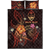 Guam Polynesian Personalised Quilt Bed Set - Legend of Guam (Red) - Polynesian Pride