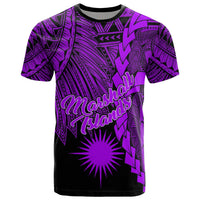 Marshall Islands Polynesian T Shirt Tribal Wave Tattoo Purple Unisex Purple - Polynesian Pride