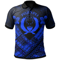 Pohnpei Polynesian Polo Shirt Pohnpei Blue Seal Camisole Hibiscus Style Unisex Blue - Polynesian Pride