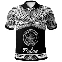 Palau Polo Shirt Polynesian Tattoo White Version Unisex White - Polynesian Pride