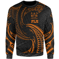 Fiji Polynesian Sweater - Orange Tribal Wave Unisex Orange - Polynesian Pride