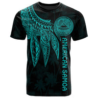 American Samoa T Shirt Polynesian Wings (Turquoise) Unisex Reggae - Polynesian Pride