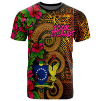 Cook Islands Polynesian T Shirt Hibiscus Vintage Unisex Orange - Polynesian Pride