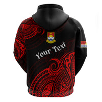 Custom Ribaberiki Kiribati Coat of Arms Mix Red Polynesian Hoodie LT14 - Polynesian Pride