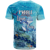 Mother and Baby Whale Mix Polynesian Style T Shirt TS07 - Polynesian Pride