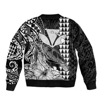 Kakau Polynesian Tribal Hawaiian Turtle with Kanaka Maoli Black Bomber Jacket LT9 - Polynesian Pride